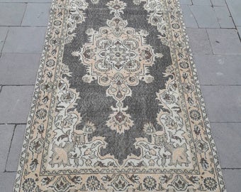 Oushak Rug, Vintage Rug, Turkish Rug, Area Rug, Vintage Turkish Rug, Hand Knotted Rug, Wool Rug, Pastel Rug, 4' x 7' Feet, Free Shipping !