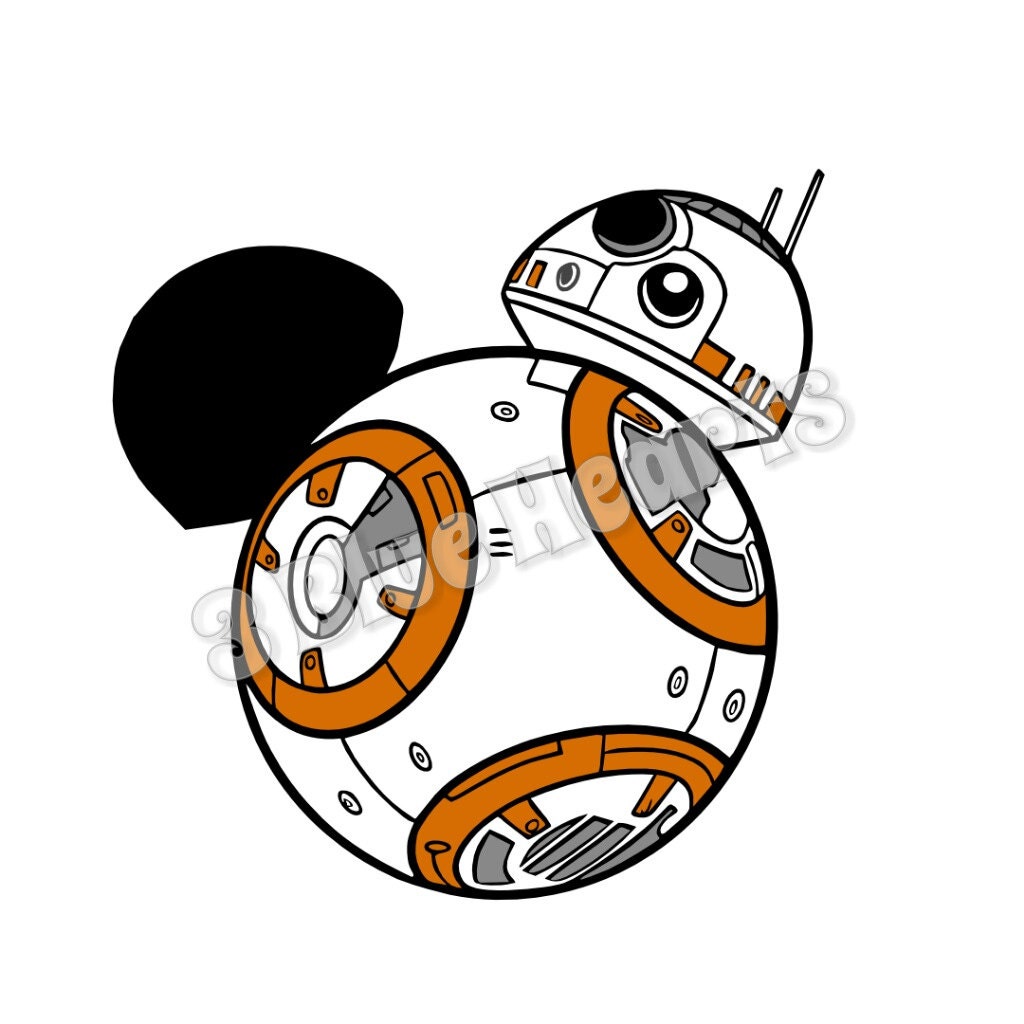 Download BB8 Star Wars Mickey Head SVG dxf pdf Studio Star Wars Mickey