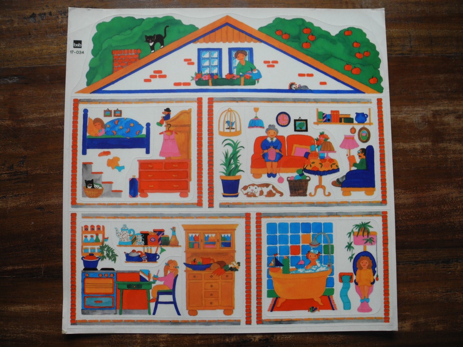 Dollhouse window stickers from SmilingBat on Etsy Studio