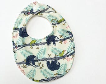 Lazy Day Sloth Baby Bib, Sloth Bib, Baby Shower Gift, Baby Boy Bib, Baby Girl Bib, Gender Neutral Bib, New Baby Gift