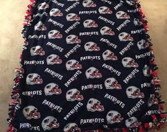 Handmade New England Patriots Tie Blanket