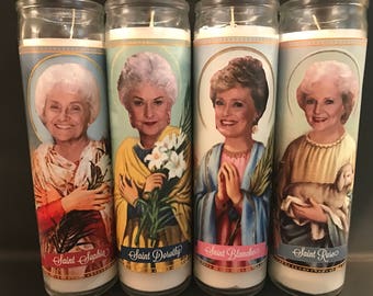 Cast of the Golden Girls Devotional Prayer Saint Candle Set