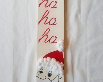 Santa Wall Sign, Santa Door Hanger, Ho Ho Ho, Christmas Decor, Christmas Decoration, Santa Decoration, Santa Decor, Winter Decor
