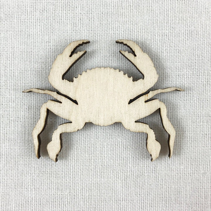 Crab Laser Cut Out Unfnshed Wood Shape Craft Supply SEA3 | Etsy