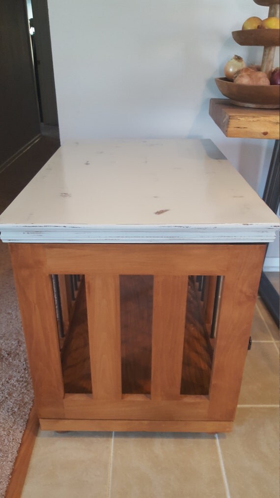 Dog crate end table