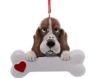 Basset Hound Personalized Christmas Ornament, Basset Hound, Ornament,Personalized, Basset Hound Ornament, Personalized Ornament, basset