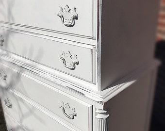 Gorgeous Vintage /Rustic Dresser Farmhouse / Rustic Cottage Style Vintage Tall Boy Dresser/Vintage Babyroom Dresser