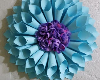 spring wreath, paper wreath