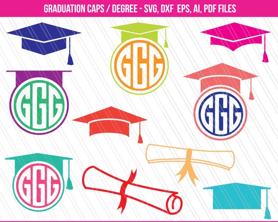 Download Graduation hat svg | Graduation cap monogram | Graduation ...