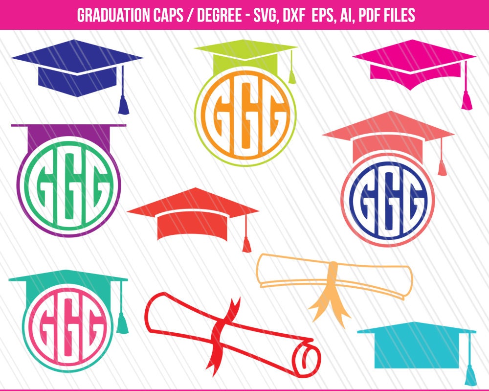 Download Graduation hat svg | Graduation cap monogram | Graduation ...