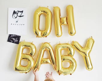 Oh Baby Balloon,Party Supplies,Baby Shower Decor,Baby Shower Balloons,Baby Shower Supplies,Girl Shower,Boy Shower,Its a Girl,Its a Boy