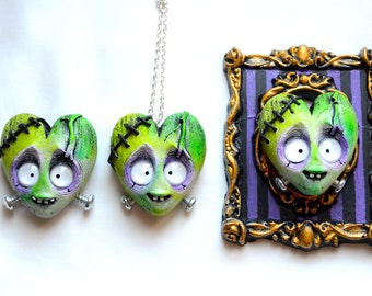 Frankenheart (brooch/necklace/frame - You choose!)