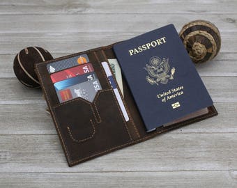 Leather Passport Wallet, Leather Passport case, leather passport protector, passport keeper