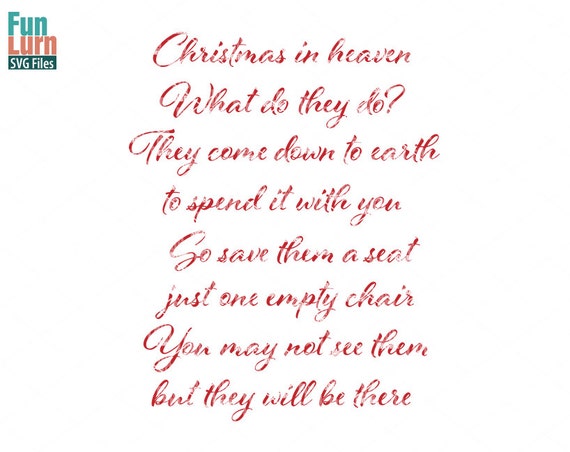 Christmas SVG Christmas in heaven svg save them a seat