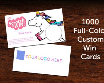 Custom Scratch and Win Consultant Promotional Cards