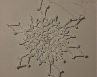 Hand crocheted white large snowflake *price reduced*