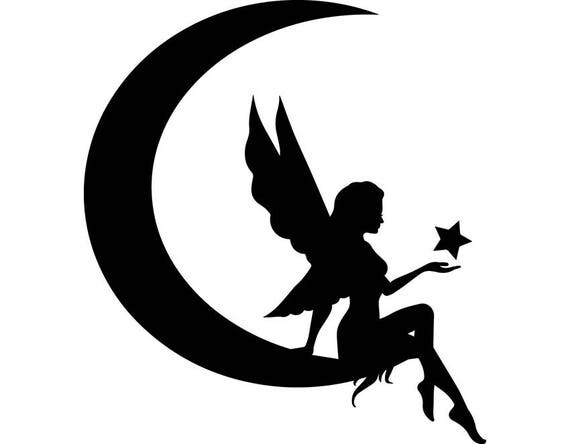 Download Fairy Wings Sitting Half Moon Cresent Holding Star.SVG ...