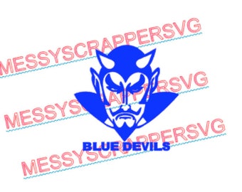 BLUE DEVIL file digital SVG file for HtV, Scrapbooking. Use with silhouette designer edition and cricut explore for your crafting needs