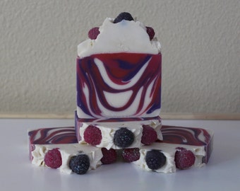 Black Raspberry Vanilla cold process soap