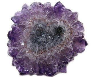 Dark Amethyst Stalactite Slice Medium