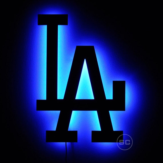 Lighted LA Dodgers Sign LED Backlit Los Angeles Dodgers Wall