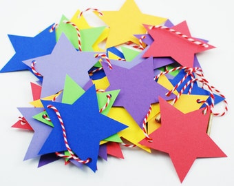 Rainbow Baby Decor - Rainbow Garland - Nursery Star Garland - Nursery Decor - Nursery Wall Art - Paper Star Garland - Party Decorations