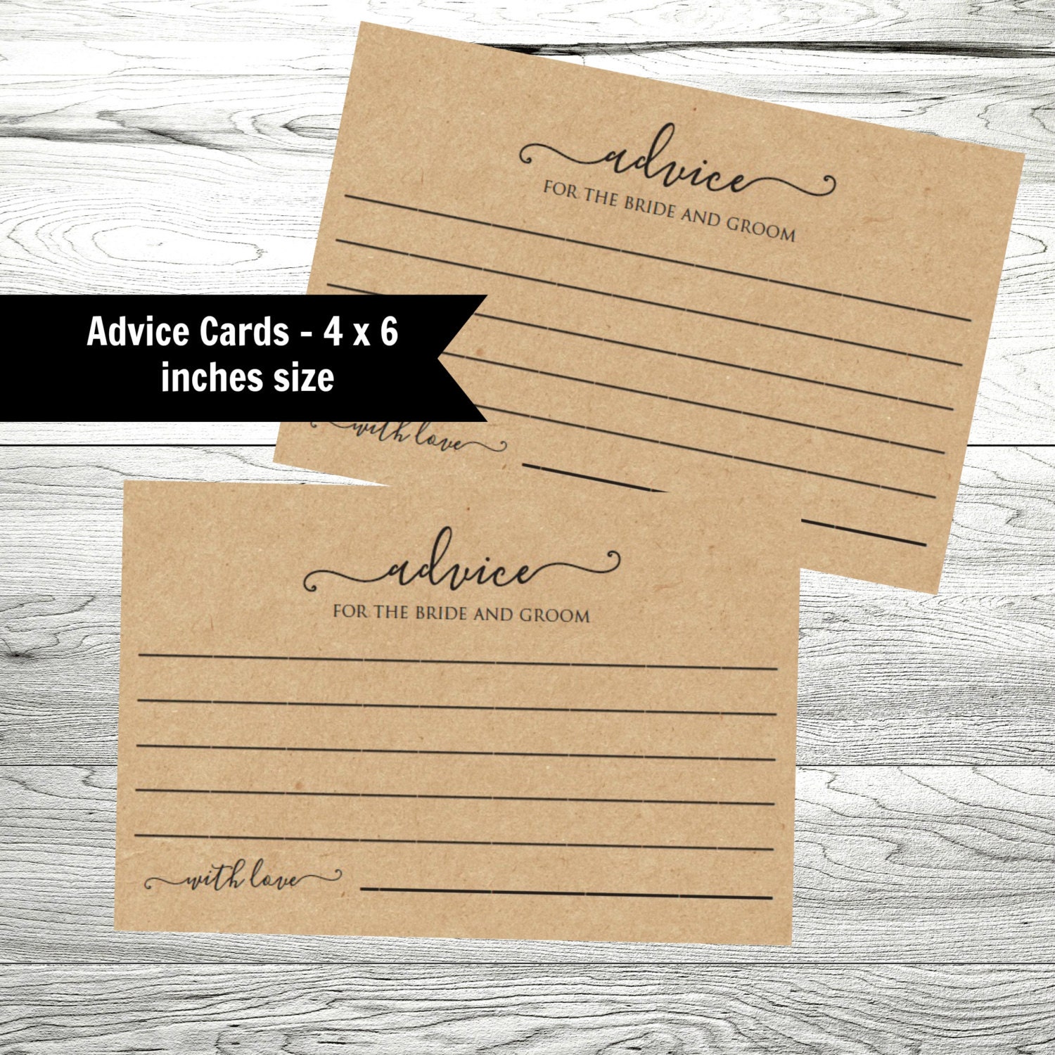 Wedding Advice Cards Printable Wedding Template Well Wishes