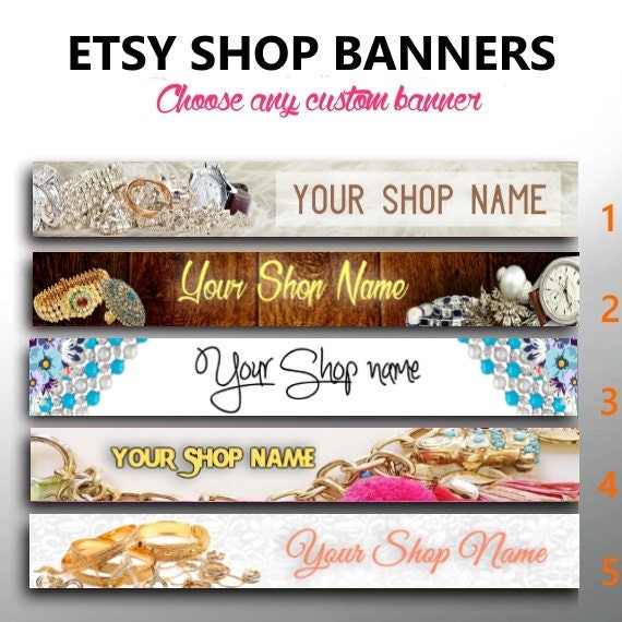 Etsy Jewelry Banners Custom Banners for your Shop Etsy