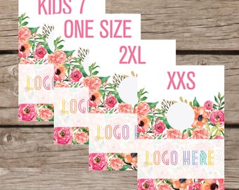 Printable Clothing Style Size Clothing Sizing Rack Hanging Dividers Divider for Clothes Racks , Hanger Tags Instant Download LLR004