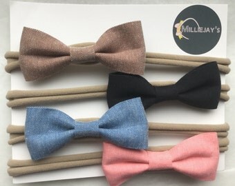 Nylon headbands, baby girls headbands, baby Headband set, newborn headbands, bow headbands, headband set