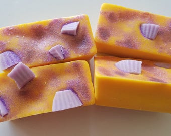 Lemon and Lavender wax loaf, wax tarts, soy wax, scent chunks, wax loaves, glitter wax, scent cubes, wax melts, gifts for her, birthday