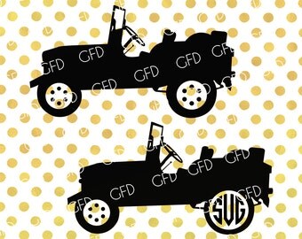 Jeep Monogram Frame SVG, Jeep SVG, Vehicle SVG, Jeep Clipart, Jeep Digital Cutting File, Instant Download, Svg, Dxf, Jpg, Eps, Png