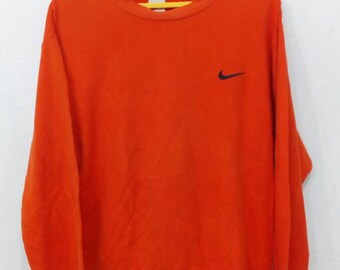 Nike College Sweatshirt, Men's XL cotton orange type Vintage Second Hand