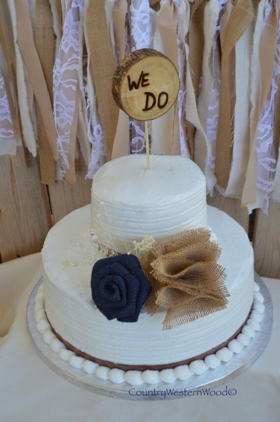 Rustic Cake Topper Wedding Burlap Rustic Cake Topper Wedding Burlap