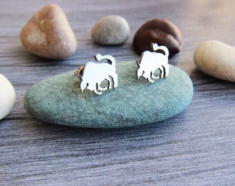 Taurus earrings Taurus gift for taurus Zodiac jewellery zodiac earrings Taurus zodiac studs Taurus jewellery Animal studs Zodiac ear studs