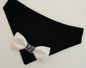 Dog of Honor Bandana, Wedding Dog Bandana, Tuxedo, Dog Necktie, Dog Bow Tie