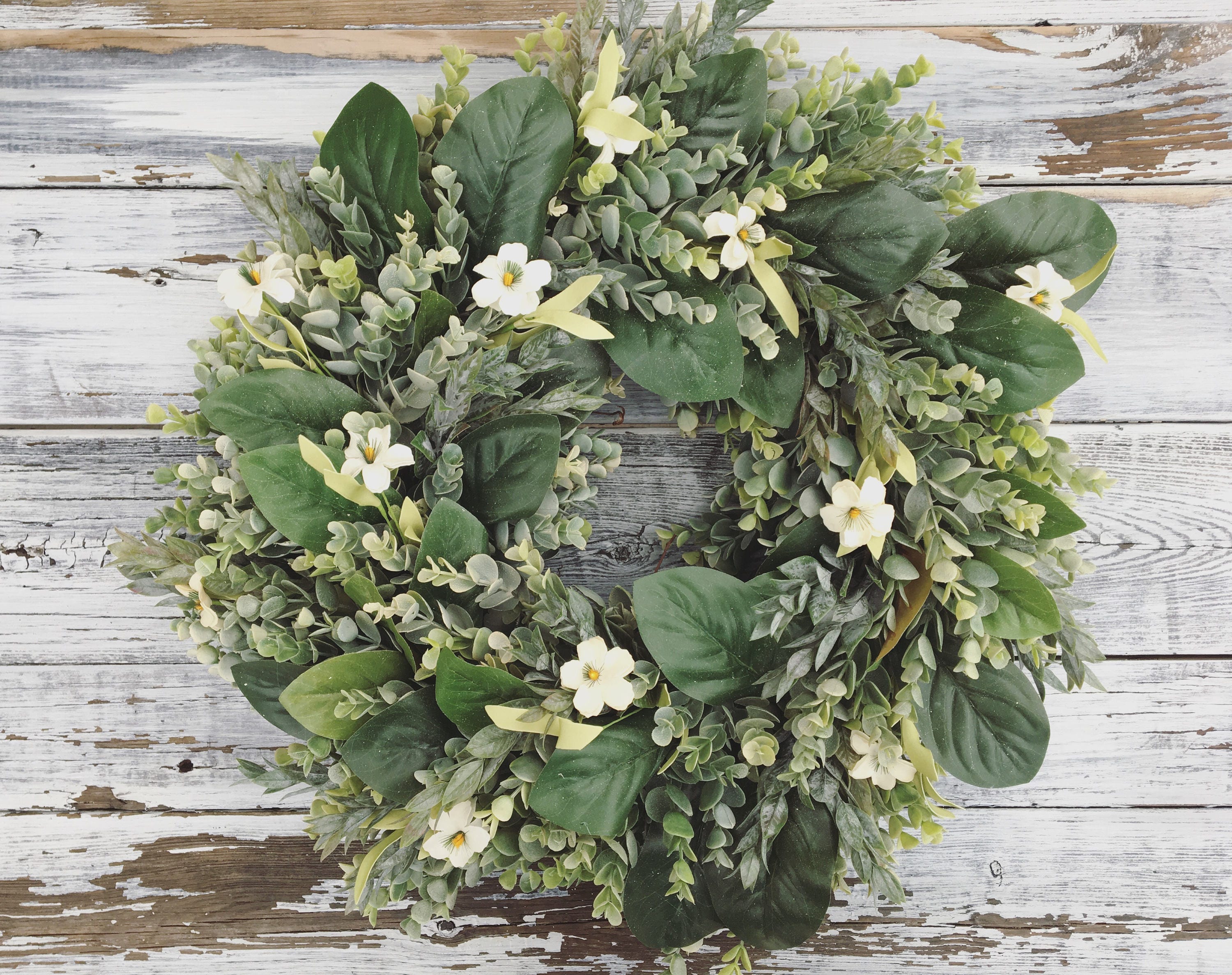 Summer Wreath Farmhouse Wreath Magnolia Wreath Front Door