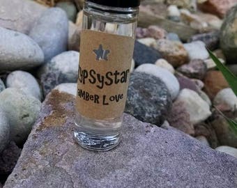 aMBeR LoVe perfume oil fractionated coconut oil, rollerball