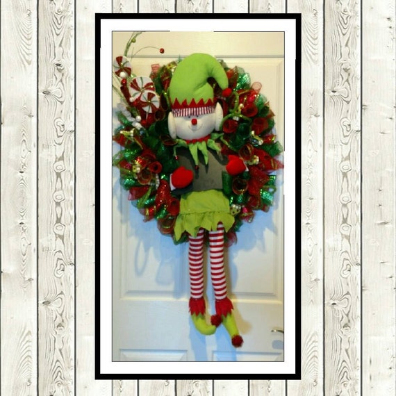 Items similar to Elf Wreath on Etsy