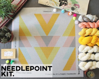 Creative Needlepoint Kit - Triangles - Bon Bon Stitch