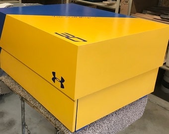Under armour Steph curry shoe box, oversized shoe box, Jordan shoe box, wood shoe box