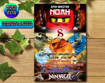 Ninjago / Ninjago Invitation / Ninjago Birthday / Ninjago Party / Ninjago Birthday Invitation / Ninjago Printable / Lego Ninjago / Lego