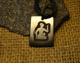 Shungite pendant "symbol of a man" is an exclusive from Karelia.