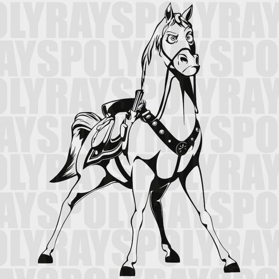 Tangled Horse Maximus Svg Maximus Png Eps Horse Stencil