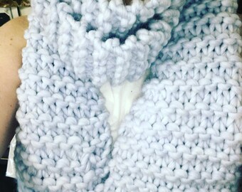 Handmade chunky knit scarf