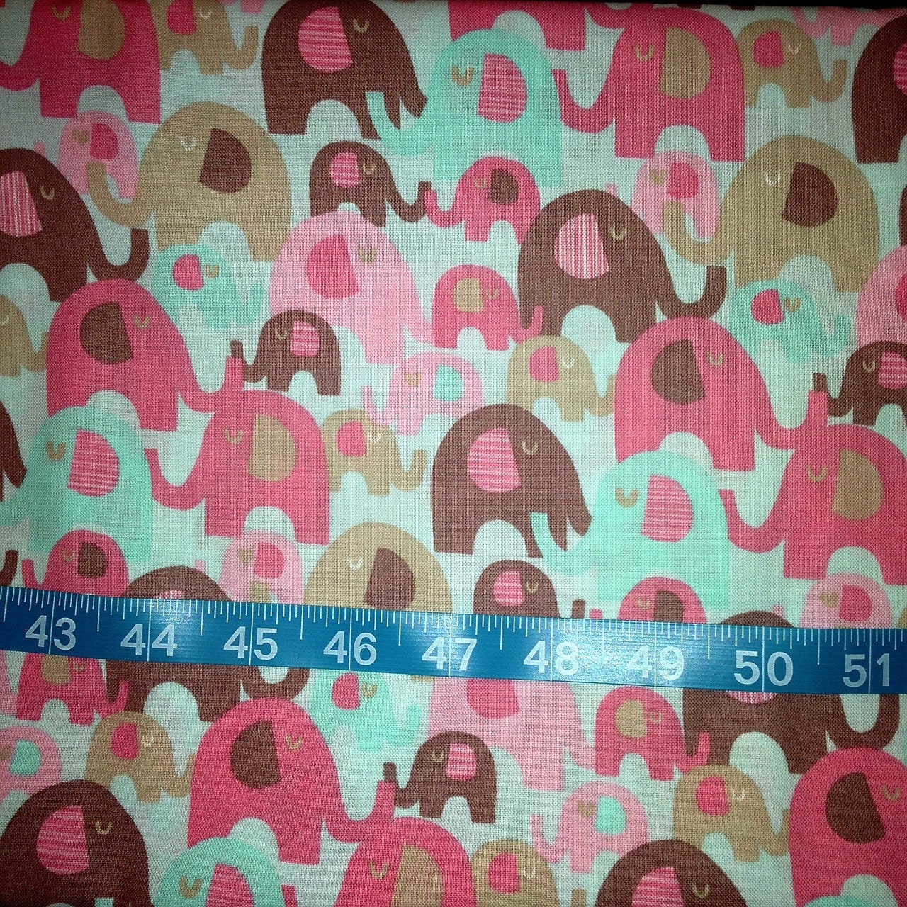 Adorable Pink Elephant FabricByTheYard