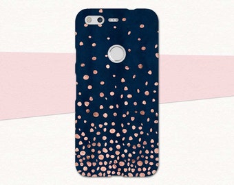 Rose Gold Google Pixel Phone Case, Confetti Pixel Case, Blue Pixel Case, Google Pixel XL Case, Rose Gold Pixel XL Case, Google Pixel Cover