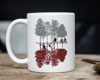 Funny Nerdy Coffee Mug - Stranger Things The Upside Down Novelty Coffee Mug - 11 Ounce Coffee Tea Cup - Cute Geek Gift - TV Teacup Gift