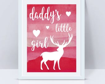 Daddys Girl, Daddys Little Girl, Wall Art Prints, Nursery Wall Art, Digital Art, Quote Prints, Nursery Wall Decal, Nursery Art, Printable