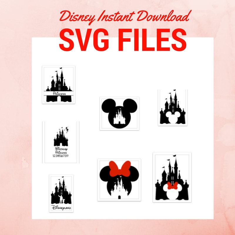 Download Disneyland Castle Minnie and Mickey Ears SVG Instant